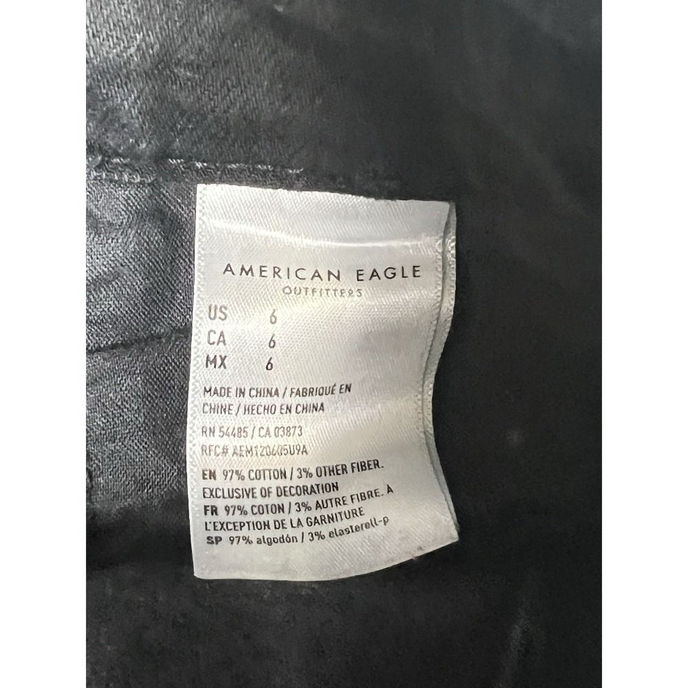 American Eagle Mom Shorts‎ Paper bag Waist Black Size 6 - Picture 9 of 9